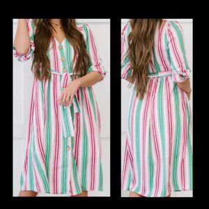 ODDI Sweet Like Candy Full Size Run Striped Dress Womens Size S * NWT